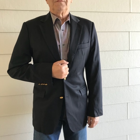 Brooks Brothers 346 Wool Blazer Gold Buttons